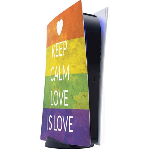 Keep Calm Love Is Love PlayStation PS5 Skins